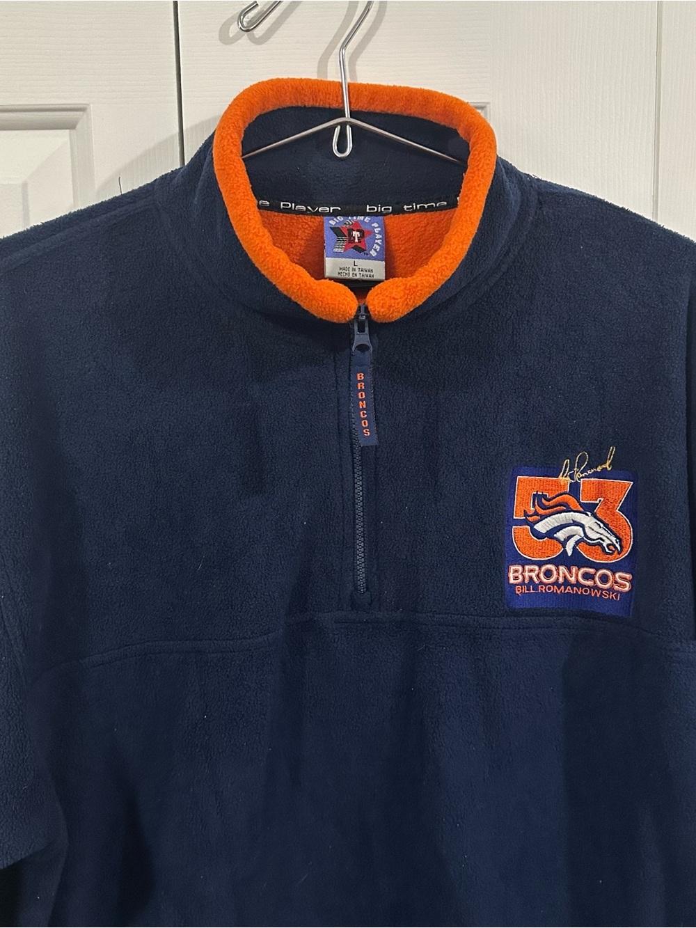 NFL Denver Broncos Bill Romanowski Quarter Zip Fleece - Picture 2 of 8